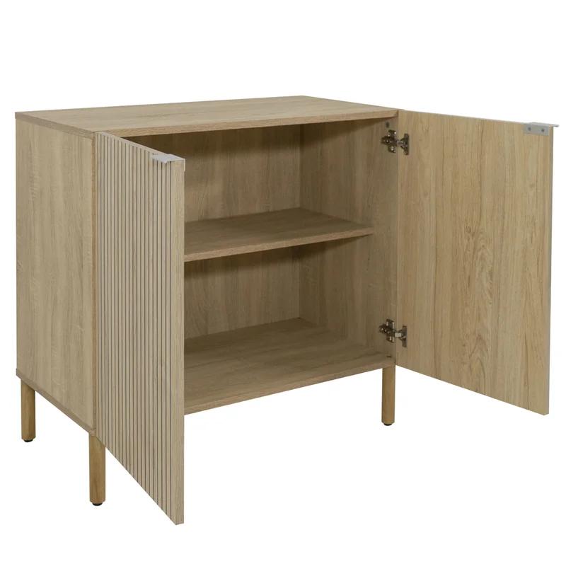 Sango Merk Contemporary 2-Door Cabinet with Adjustable Shelf