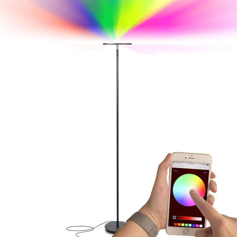 Brightech Sky Colors 69 in. RGB Modern LED Floor Lamp