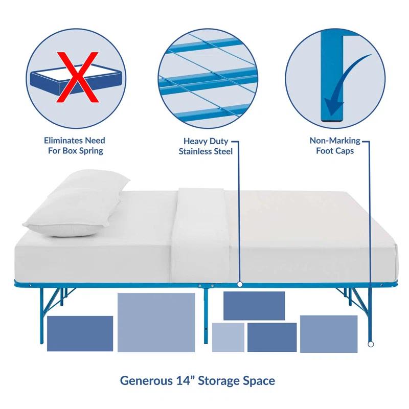 Modway Horizon Stainless Steel Bed Frame