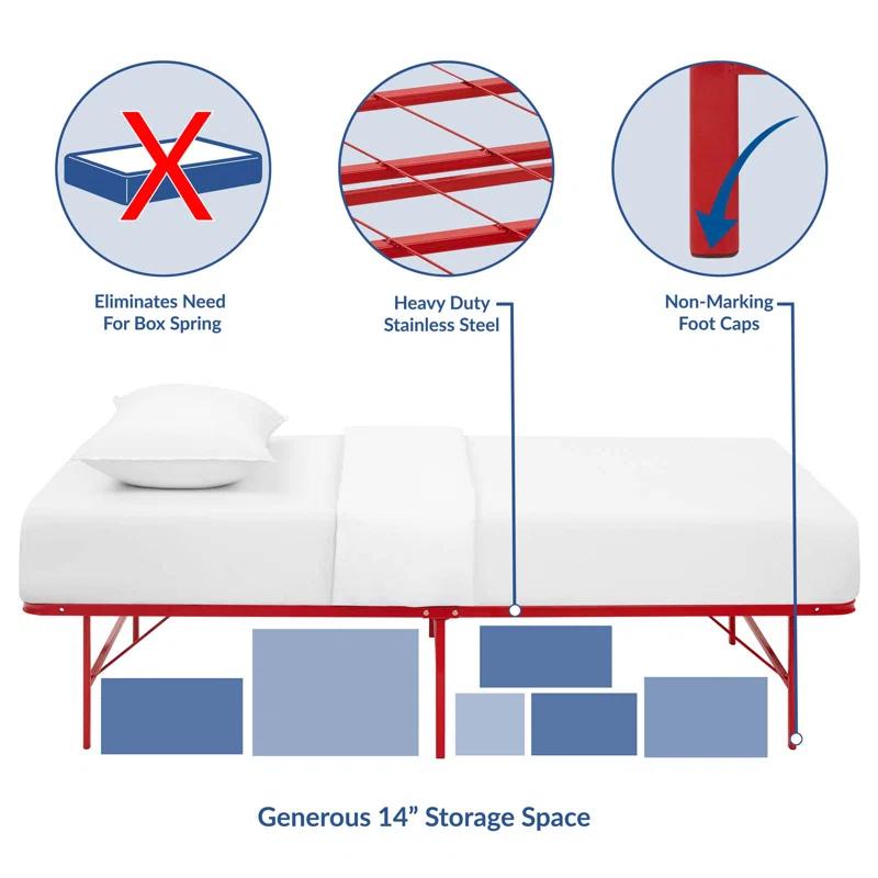 Modway Modway Horizon Stainless Steel Bed Frame