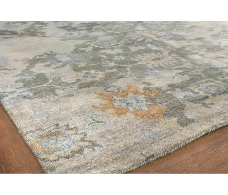 EXQUISITE RUGS Essex Wool Damask Indoor Rug