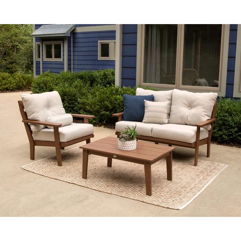 Lakeside Slate Grey 36" All-Weather POLYWOOD Outdoor Coffee Table