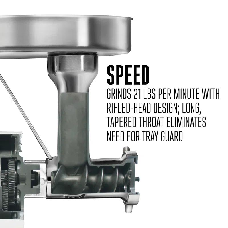 Weston Pro Series Stainless Steel Electric Meat Grinder with Sausage Stuffer