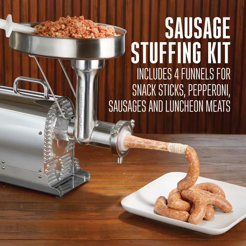 Weston Pro Series Stainless Steel Electric Meat Grinder with Sausage Stuffer