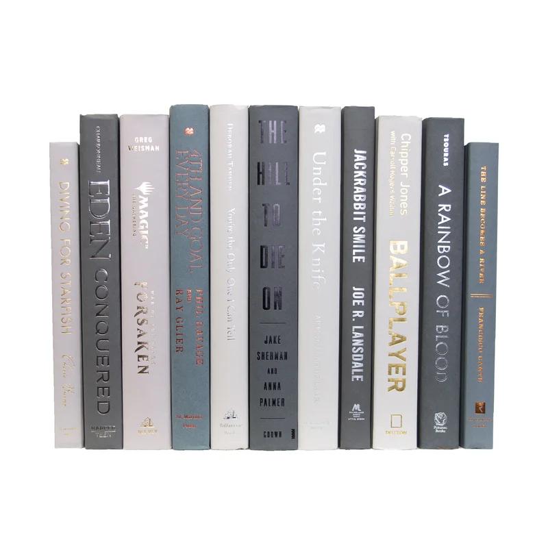 Granite Grey Modern Amora Book Collection Wrapped in Jute Twine