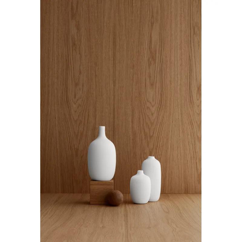 Ceola Soft White 8'' Ceramic Table Vase by Frederike Martens