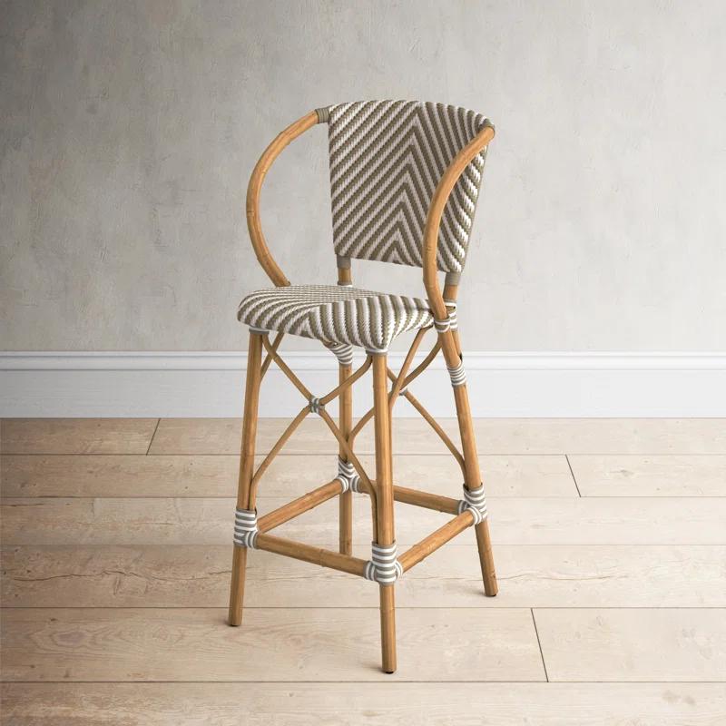 Pearl 24'' Gray and White Transitional Counter Stool