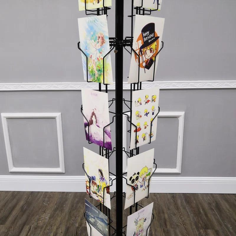 Greeting Card Rack 24-Pocket 6" Wide Pocket (Fits 5x7" Cards with Envelop) CD DVD Metal Display