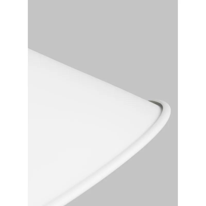 Wellfleet Matte White & Polished Nickel Cone Pendant Light