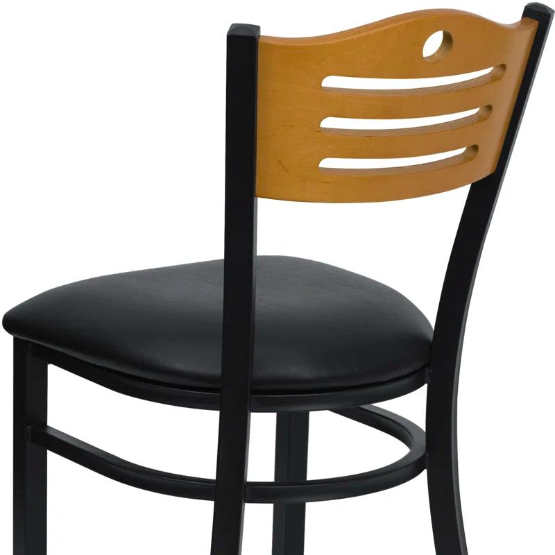 Red Barrel Studio® Slat Back Metal Restaurant Chair