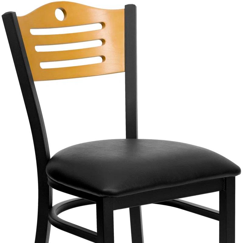 Red Barrel Studio® Slat Back Metal Restaurant Chair