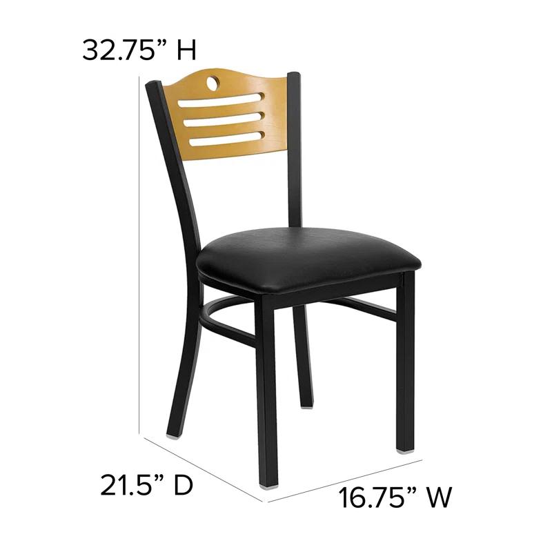 Red Barrel Studio® Slat Back Metal Restaurant Chair