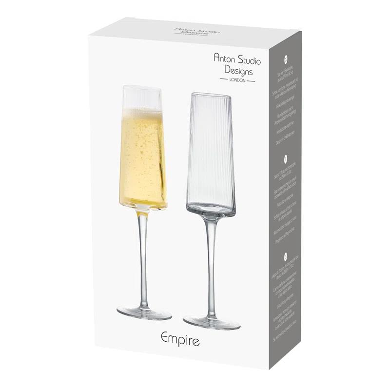 Zoya 8.5oz. Champagne Glass Stemware Set (Set of 2)