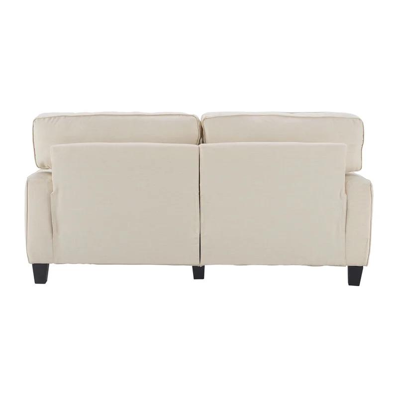 Palisades Light Cream Linen 73" Compact Sofa with Removable Cushions