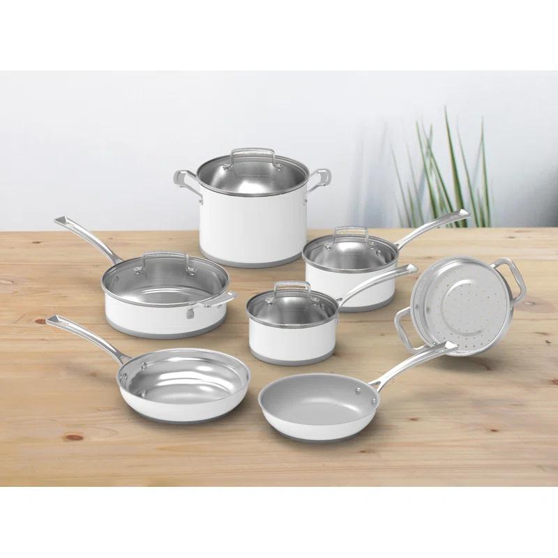 11Pc Matte White Set