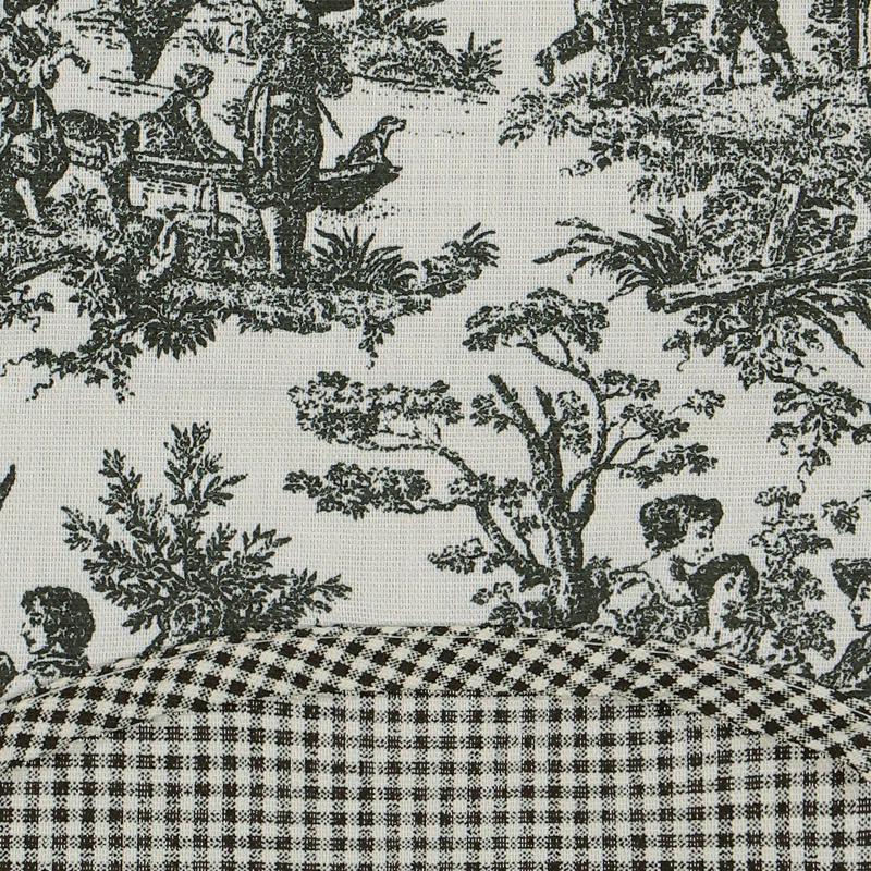 Charmed Life Toile Cotton Scalloped 52'' W Window Valance