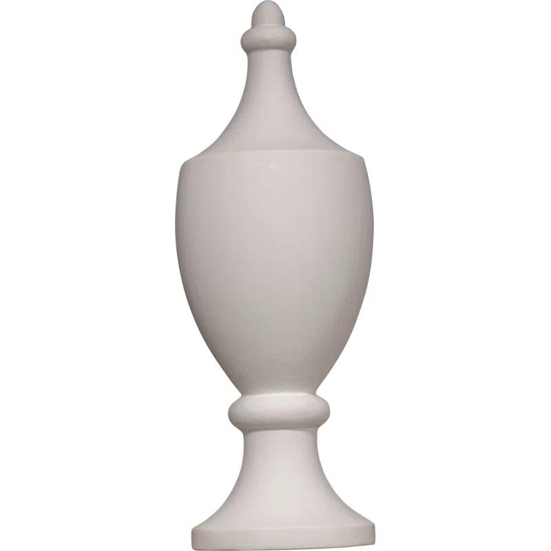 Primed Urethane 12" Half Round Urn Finial for Elegant Accents