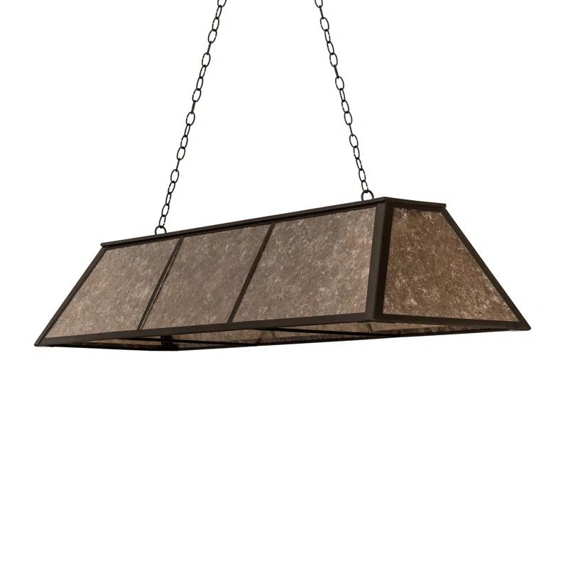 60" Oil Rubbed Bronze Glass Island Pendant Light