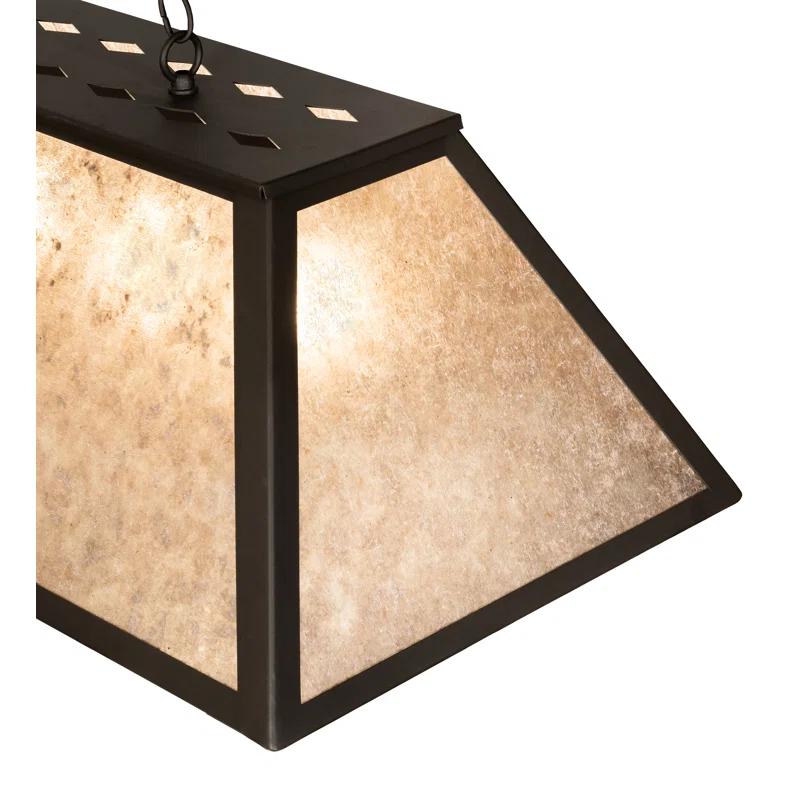 60" Oil Rubbed Bronze Glass Island Pendant Light