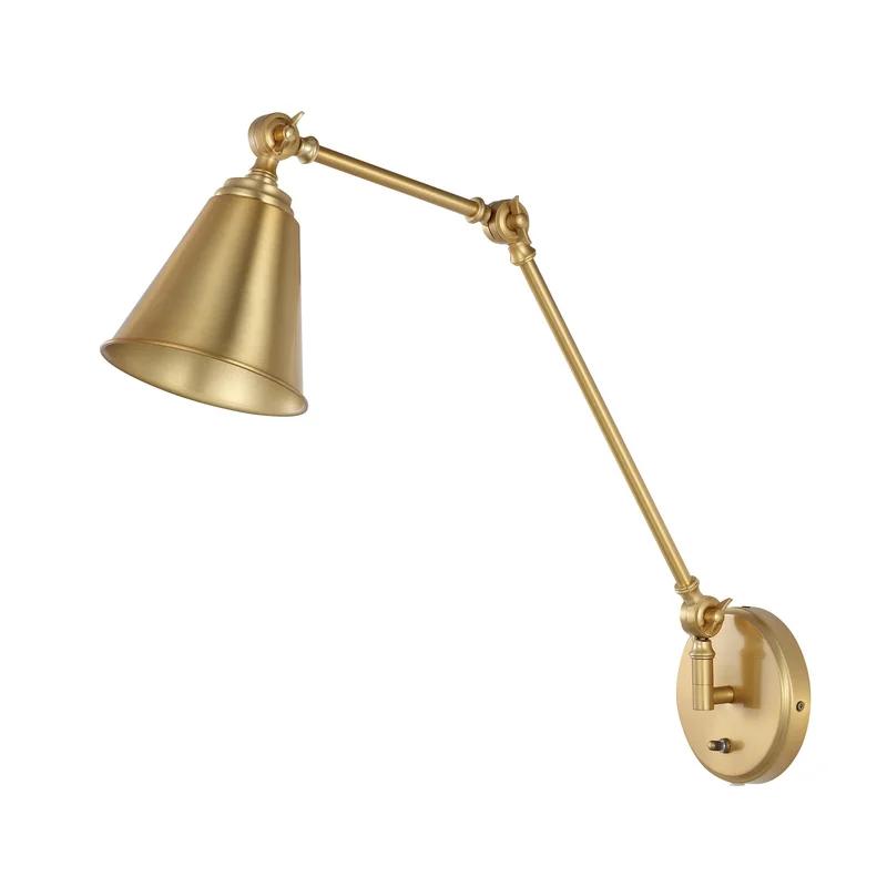 Kensley 21'' Brass Gold Industrial-Chic Wall Sconce