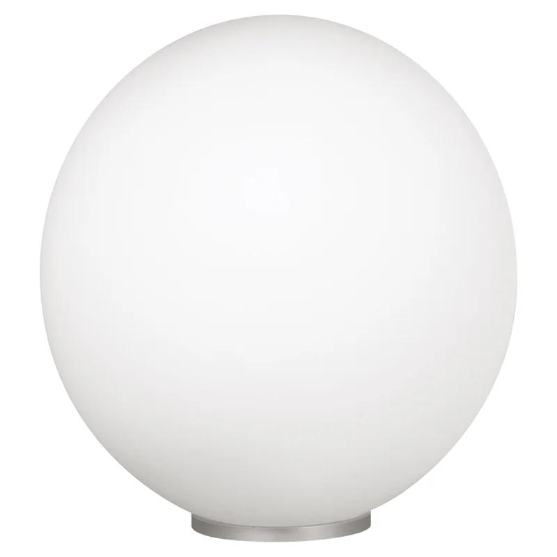 Rondo 12'' Silver Opal Glass Globe Table Lamp