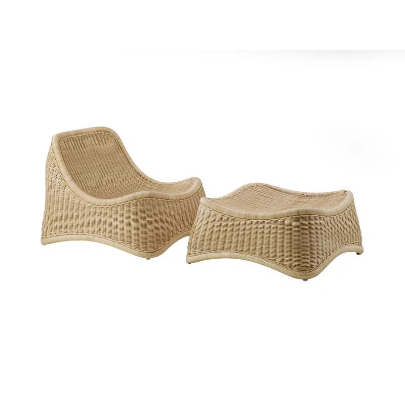 Sika Design Nanna Ditzel Chill Rattan Chair and Stool | Wayfair