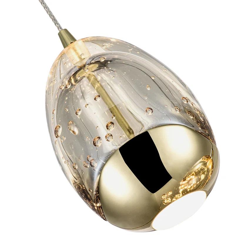 VONN Lighting Venezia 7-Light Pendant Height Adjustable ETL Certified LED Teardrop Chandelier, Globe Glass Shades