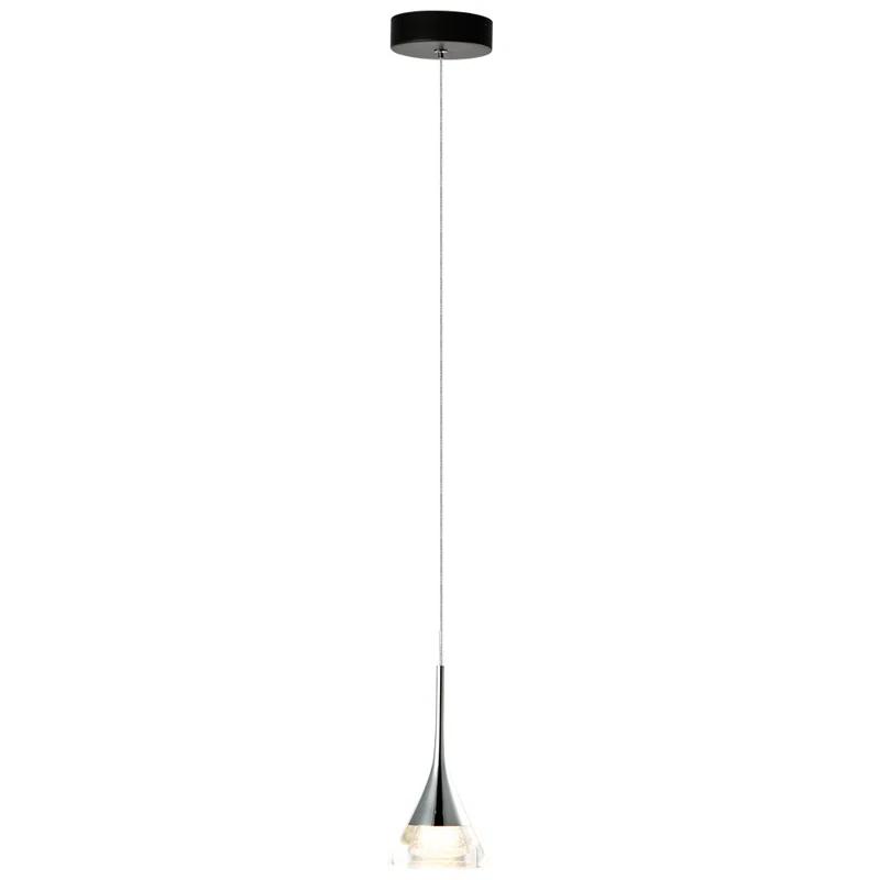 Amalfi 4.75-in Integrated LED Height Adjustable ETL Certified Pendant Light with Cone Shade
