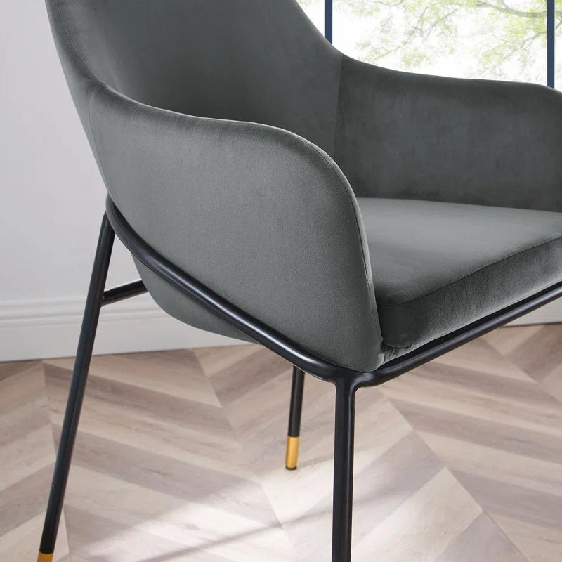 Modway Jovi Performance Velvet Dining Armchair by Modway (Set of 2)