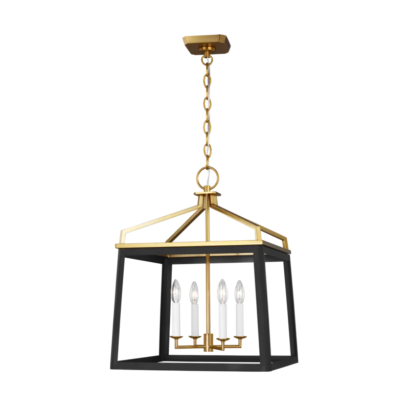 Carlow Extra Large Midnight Black & Brass LED Chandelier