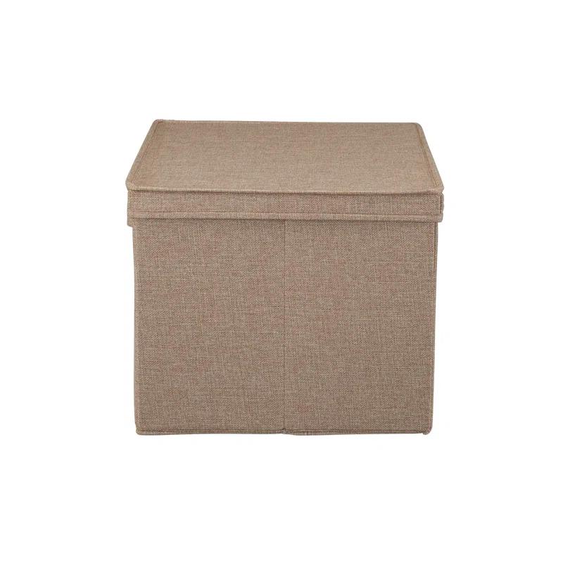 Household Essentials Household Essentials Wide Storage Box Fabric Bin (Set of 2)