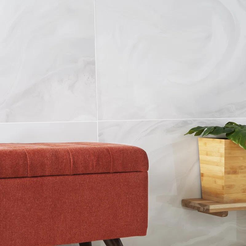 Savannah 23.62 in. x 47.24. in Polished Porcelain Marble Look Floor & Wall Tile (15.49 Sq. Ft./Case)