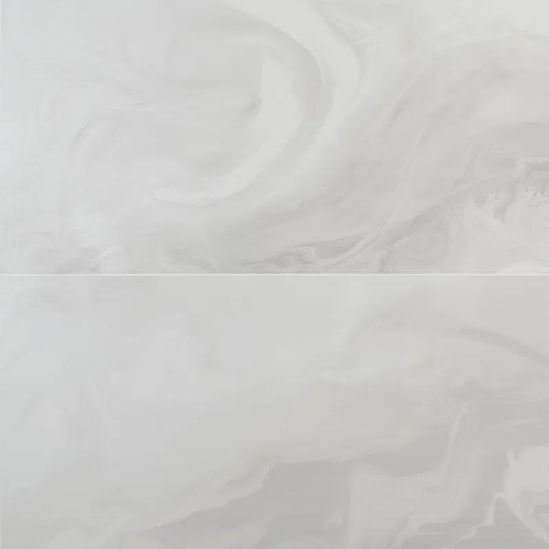 Savannah 23.62 in. x 47.24. in Polished Porcelain Marble Look Floor & Wall Tile (15.49 Sq. Ft./Case)