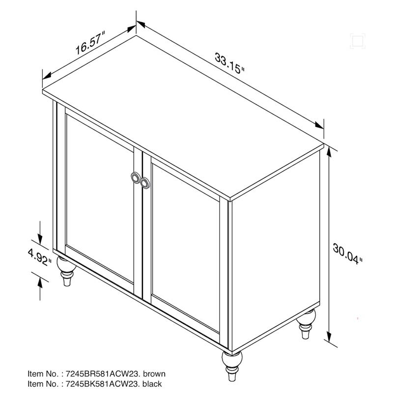Newcomb 30.04'' Tall 2 - Door Accent Cabinet