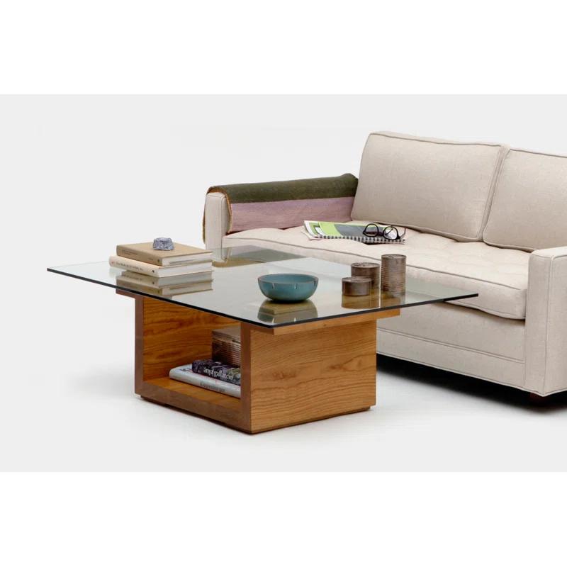 SQG Pedestal Coffee Table with Storage