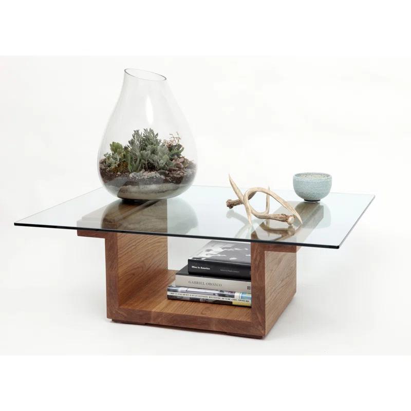 SQG Pedestal Coffee Table with Storage