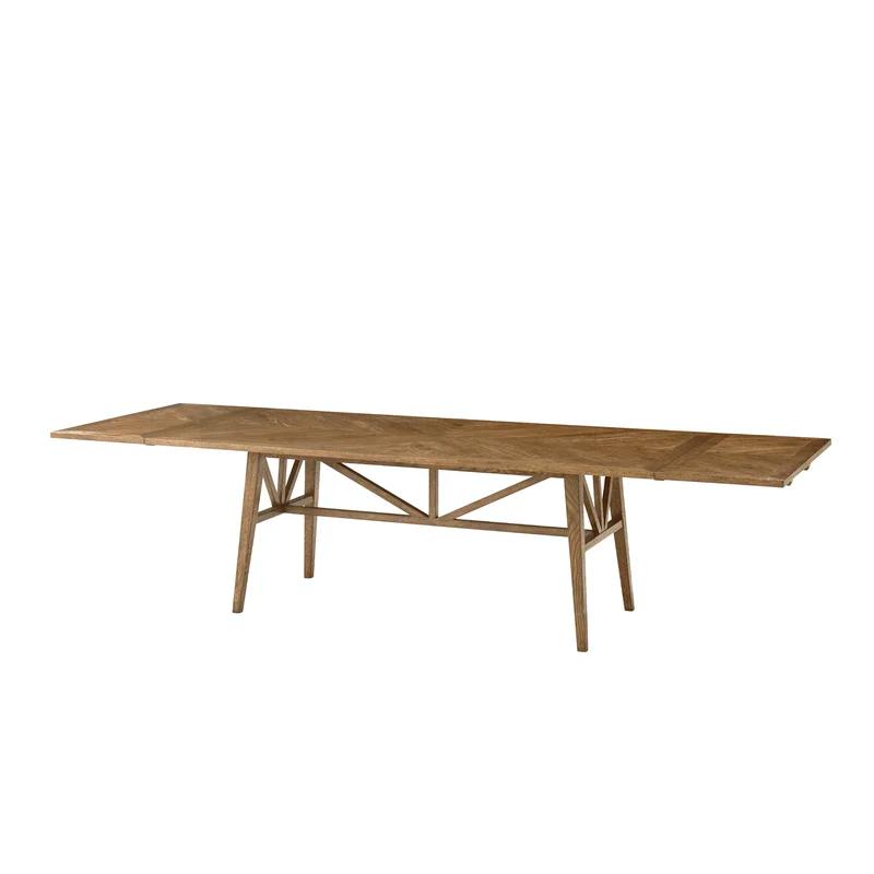 Dawn Contemporary Reclaimed Oak Extendable Dining Table for Eight