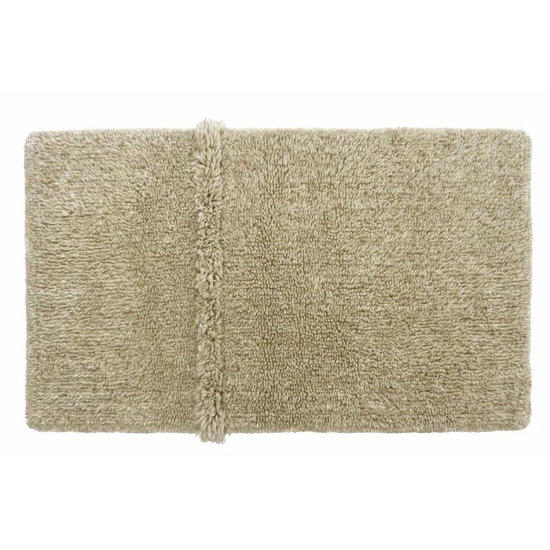 Handmade Tufted Sheep Beige Wool Shag Rug 2'7" x 4'7"