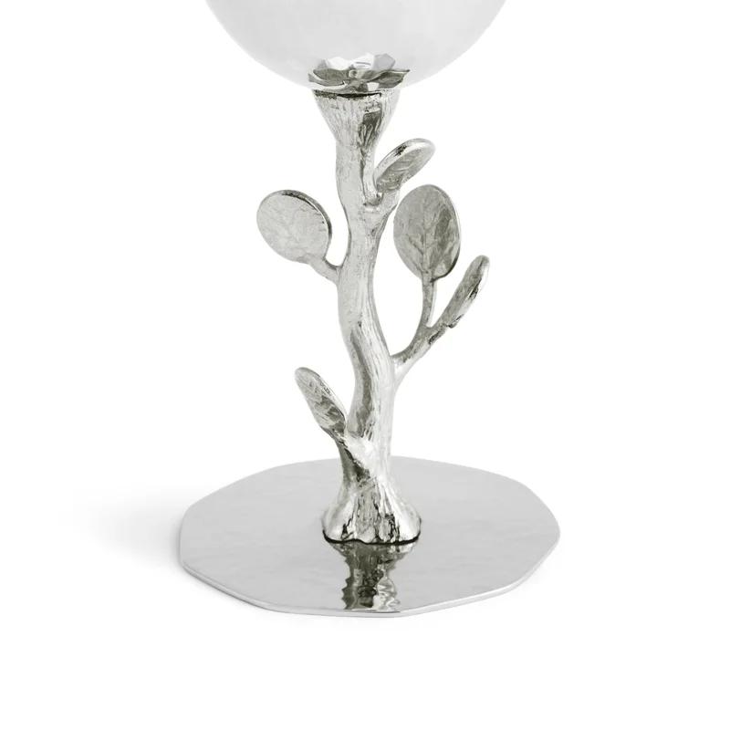 Silver Ceramic Tree of Life Menorah