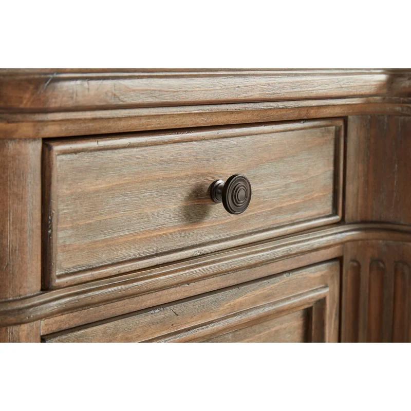 Transitional Architrave 70" Brown Dresser with Soft Close Drawers