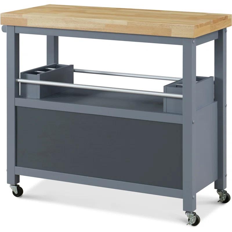 ClickDecor Gerolakkos ClickDecor Anson Kitchen Island Bar Cart with Storage