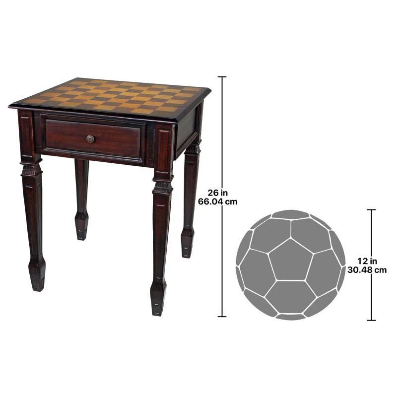 Design Toscano Walpole Manor 20.5" Square Chess Table