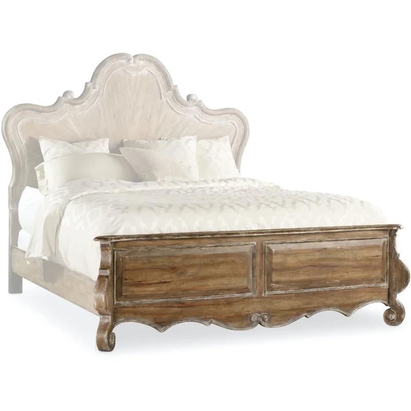 Chatelet King-Sized Panel Bed with Drawer in Caramel Froth