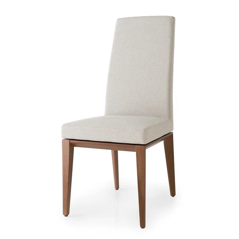 Bess High Backrest Gray/Brown Wooden Dining Chair