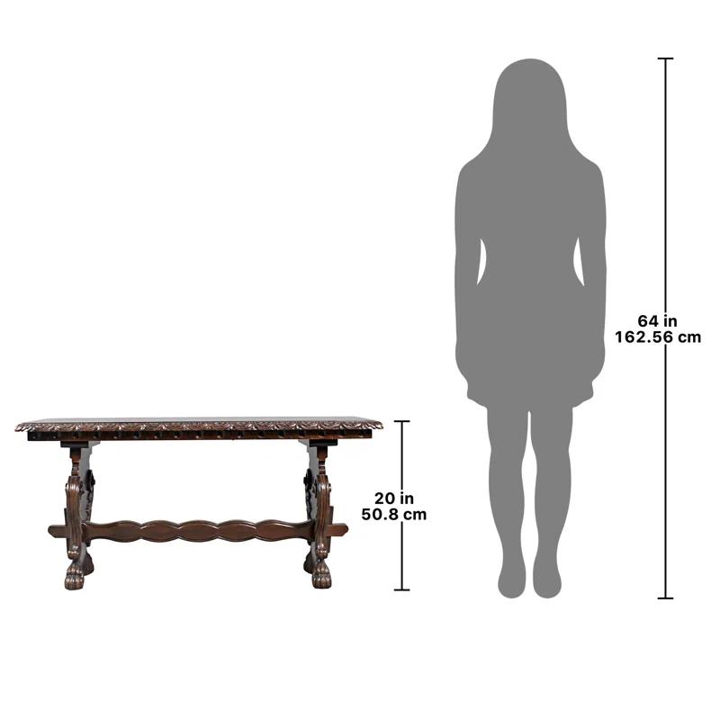 Design Toscano Glastonbury Abbey Solid Wood Bench