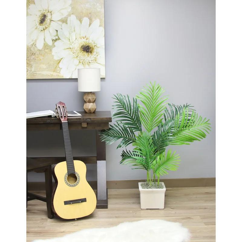 Elegant 42" Silk Areca Palm Tree in Minimalist Black Pot