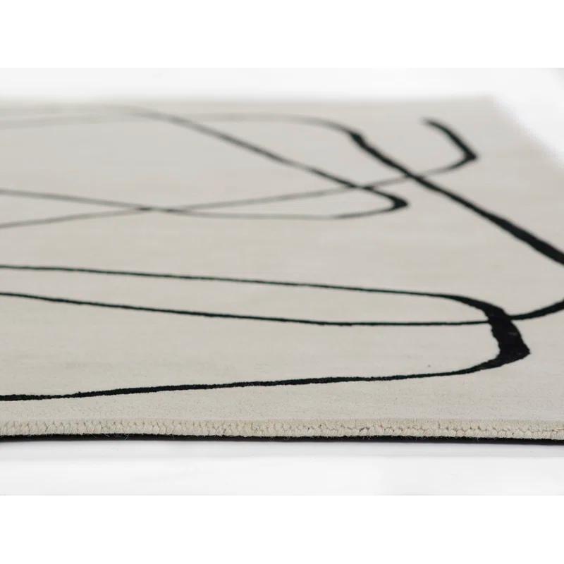 Shayla Hand-Tufted Wool Rug - White / 9' x 12'