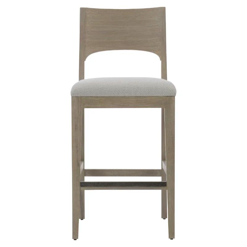 Transitional Dune Finish Adjustable White Oak Bar Stool