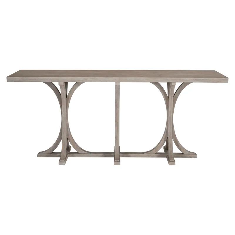 Albion Transitional Gray Wood Console Table with Storage