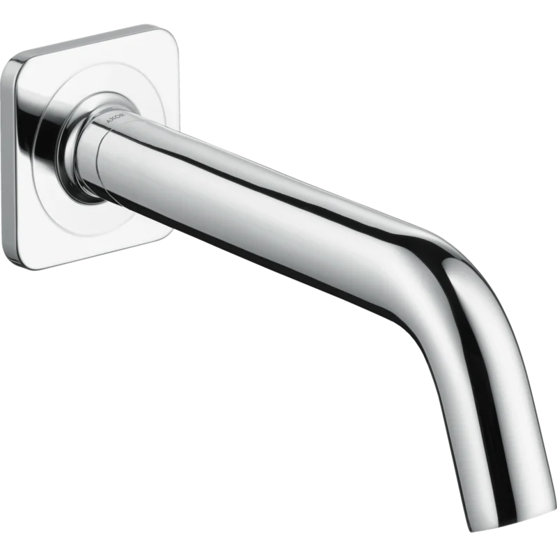 Modern Brushed Nickel Wall Mounted Tub Spout